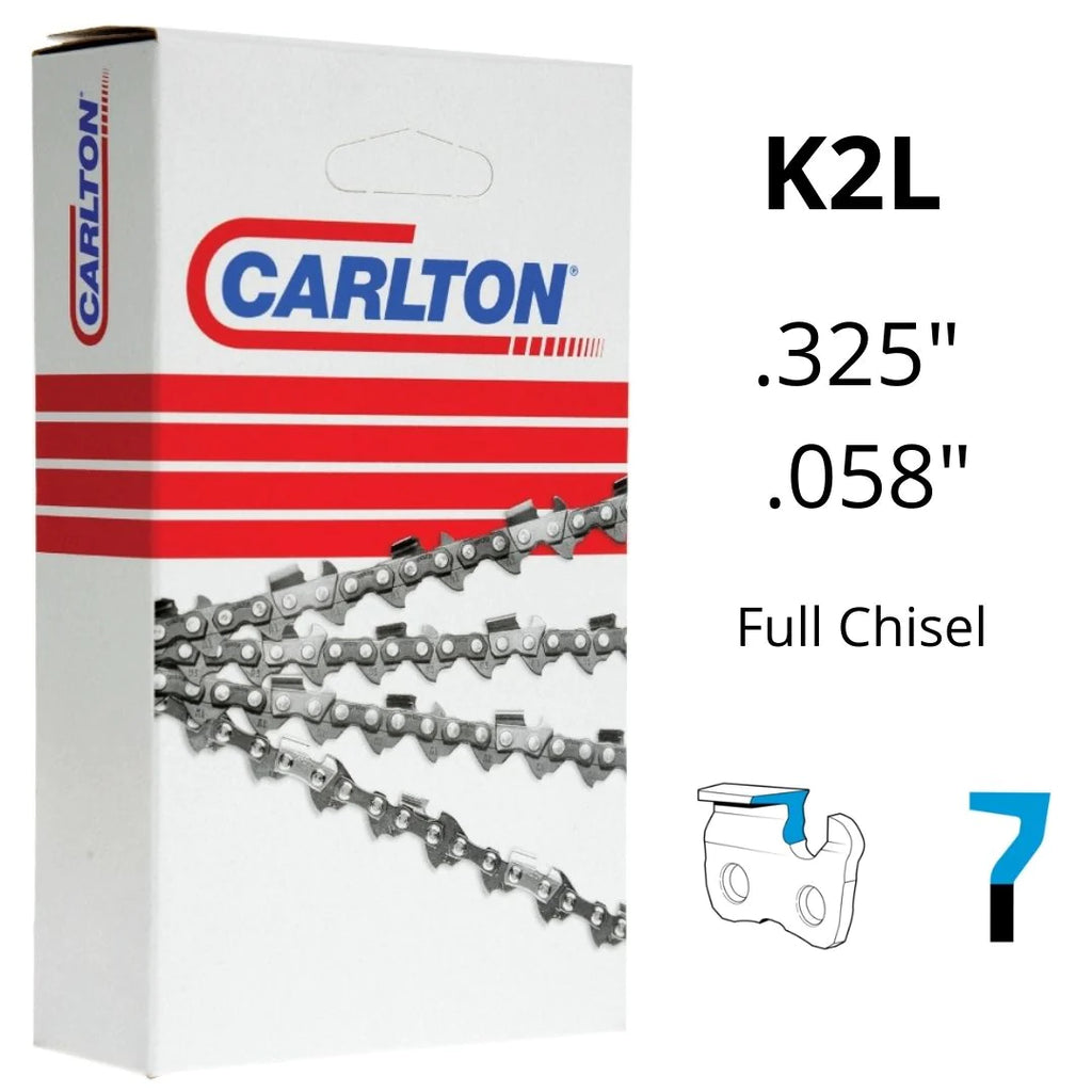Carlton Full Chisel Saw Chain 325" Pitch
