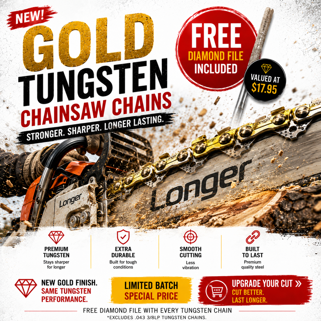 GOLD Saw Chain – Tungsten Semi Chisel 3/8