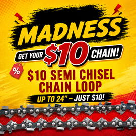 $10 Semi Chisel Chainsaw Chain – 3/8LP, .325, 3/8 (Up to 24”)