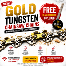 Load image into Gallery viewer, GOLD Saw Chain – Tungsten Semi Chisel 325