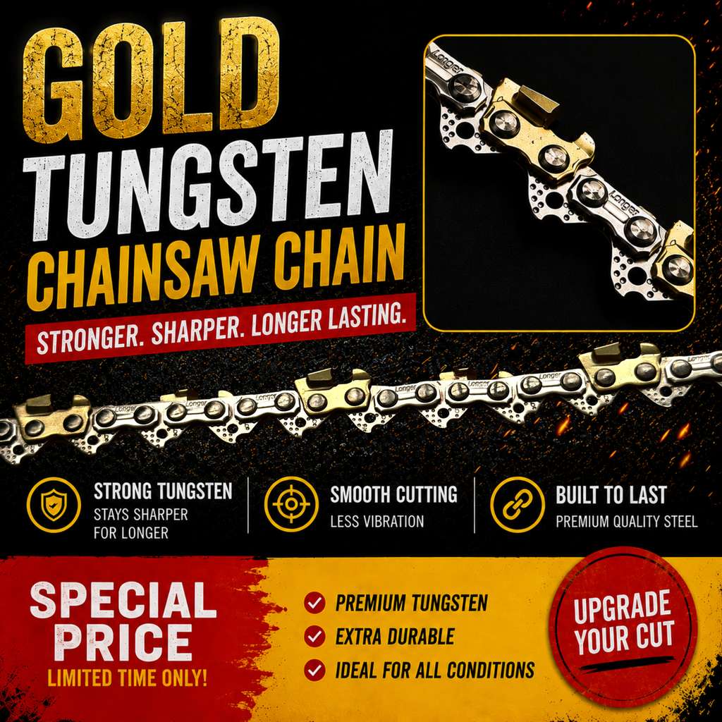 GOLD Saw Chain – Tungsten Semi Chisel 3/8
